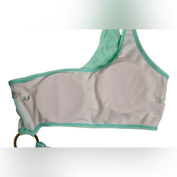 Shein Blue Green 2 Tone Side Ring 1pc Swimsuit MEDIUM Sexy Pastel Swimwear Beach - Picture 6 of 10